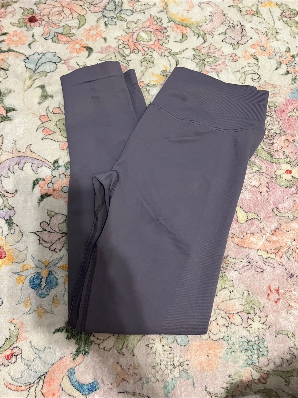 Coral Canton High-Waist Purple Active Leggings